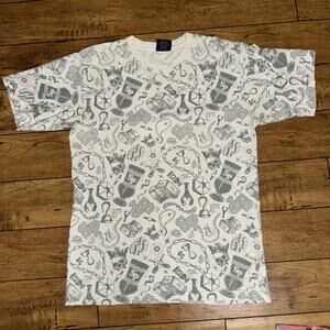 Vintage Southpole All Over Print T-Shirt XL 19x27 White